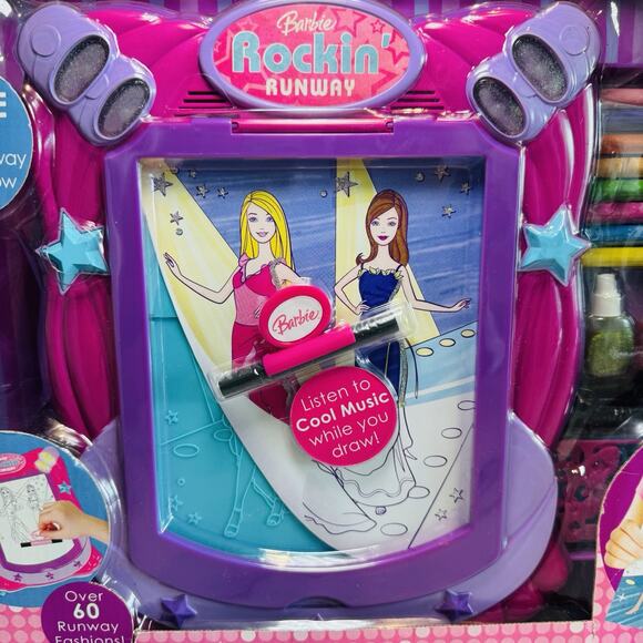 NEW Vintage Y2K BARBIE Rockin' Runway Electronic Fashion Designer Plates Set NIB - Picture 2 of 8